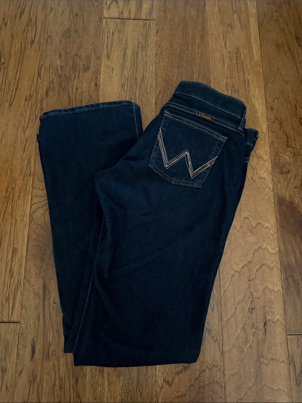 Wrangler Q-Baby No Gap Waistband Dark Wash Bootcut Jeans